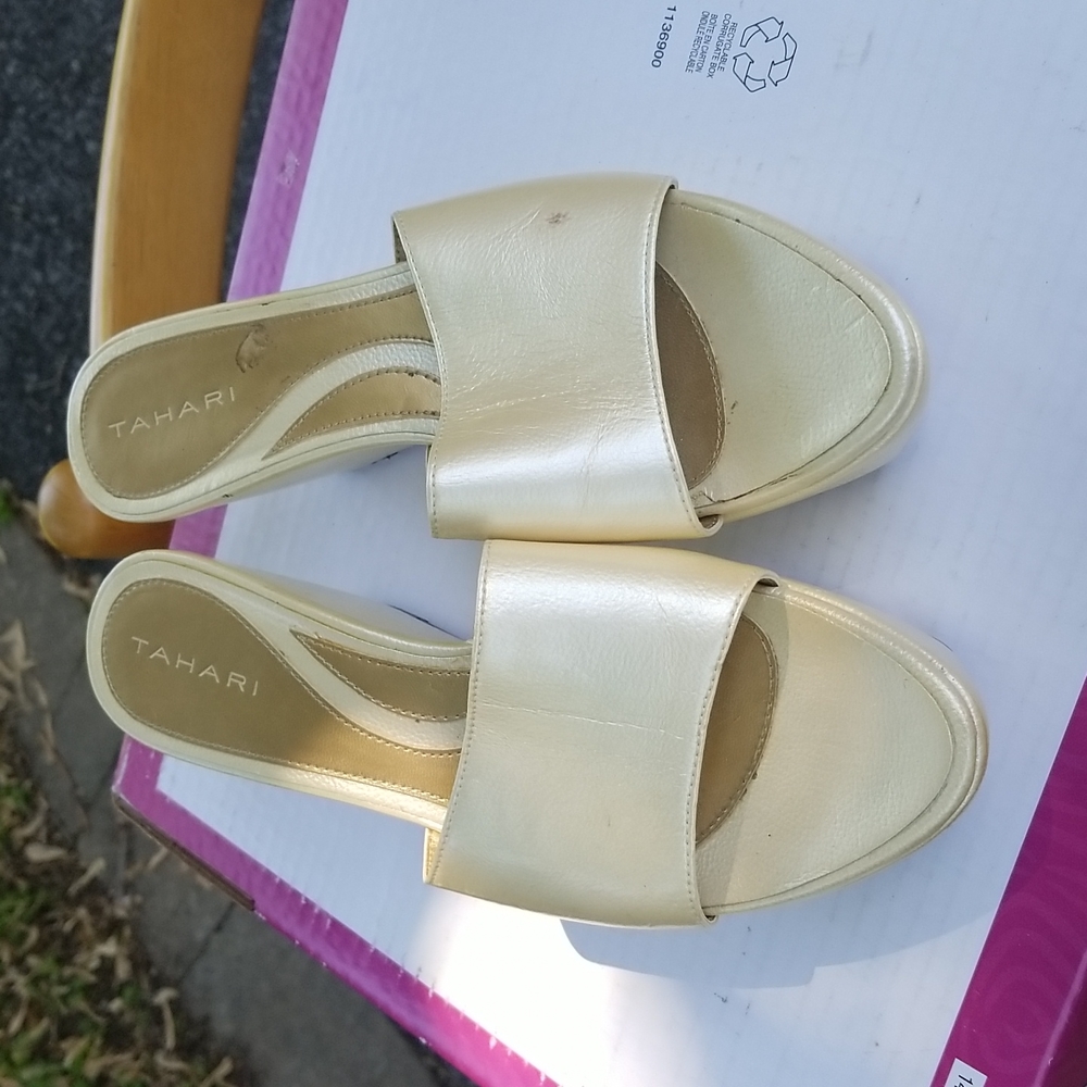 Stylish cream wedges